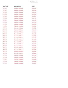 131112 Paint Schedule