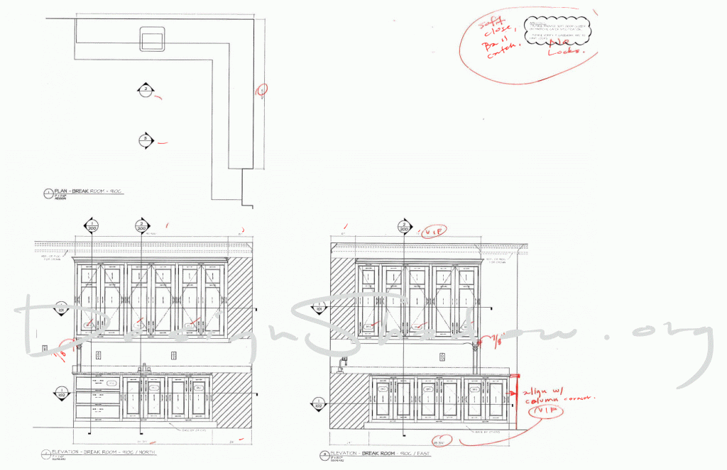 design shadow on: MILLWORK SHOP DRAWING REVIEW